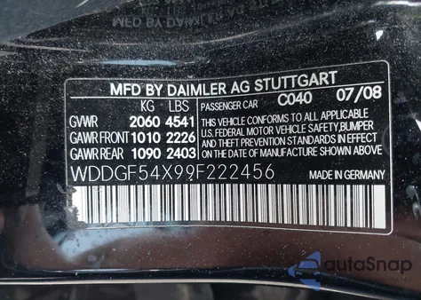 2009 Mercedes-Benz C 300 Sport z USA, uszkodzony, nr VIN WDDGF54X99F222456